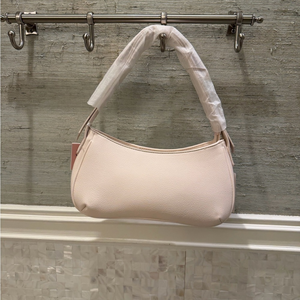 NWT new Anthropologie Mali + Lili Marissa bow shoulder bag cream faux leather - Picture 10 of 17